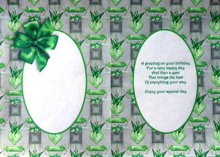 Green Butterflies Insert by Margaret Dittmann