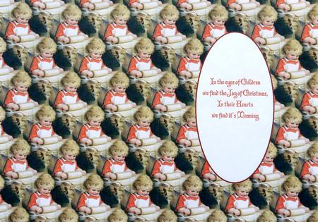 Chid Baking at Christmas Insert by Margaret Dittmann