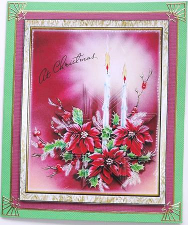 Poinsettias and Candles Star by Margaret Dittmann