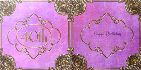 Pure Lilac Perfume 40th Birthday Matching Card Insert by Margaret Dittmann