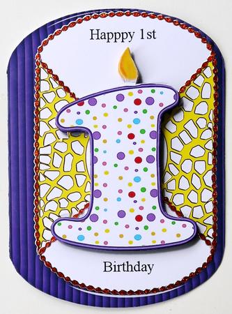 Candle 1st Birthday Card by Margaret Dittmann