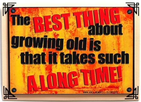A5 Fun Novelty Senior Moment Saying Oval Pyramage Topper by Margaret Dittmann