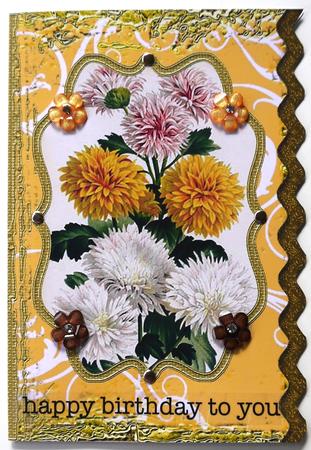 Chrystanths Bracket Wavy Edge Card by Margaret Dittmann