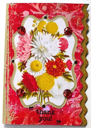 Mixed Bunch Bracket Wavy Edge Card by Margaret Dittmann
