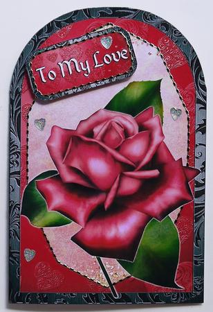 Valentine Rose Card by Margaret Dittmann