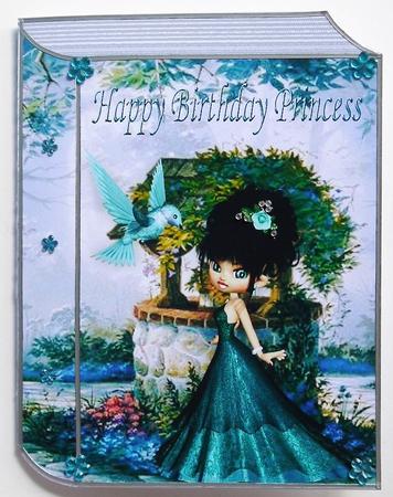 For a Princess with Wishing Well and Bird Folded Book by Margaret Dittmann