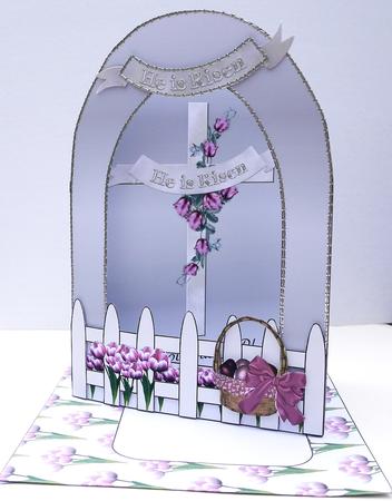 Arch Card Kit - Easter Tulips and Cross by Margaret Dittmann