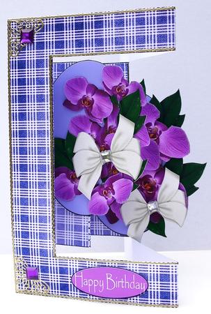 W Fold Thai Orchids and Bows by Margaret Dittmann