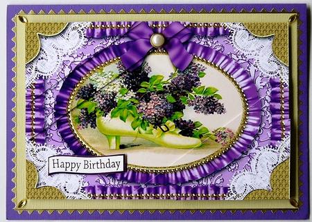 Lilac Shoe Duo Corner A5 Stacker by Margaret Dittmann