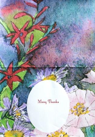 Flowers from Puppy Hiding in Garden Portrait Format by Margaret Dittmann