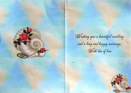 Beach Wedding Woven Ribbon Card Insert by Margaret Dittmann