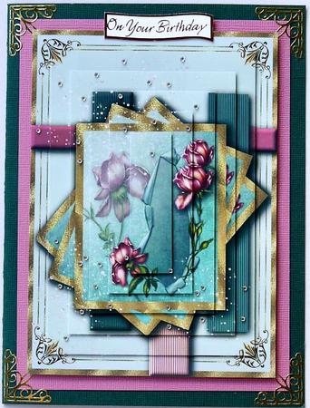 Sparkle Roses Card Topper Kit by Margaret Dittmann