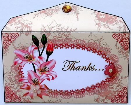 Moneywallet Thanks in Pink by Margaret Dittmann