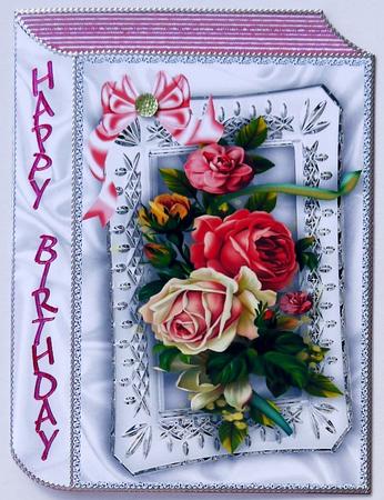 Beautiful Roses on a Folded Book by Margaret Dittmann