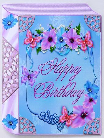 Pretty Flowers and Butterflies Folded Book by Margaret Dittmann