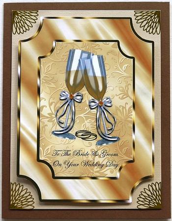 A4 Champage Glasses Plaque by Margaret Dittmann