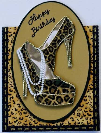 Shoes to Die for Over the Edge Card by Margaret Dittmann