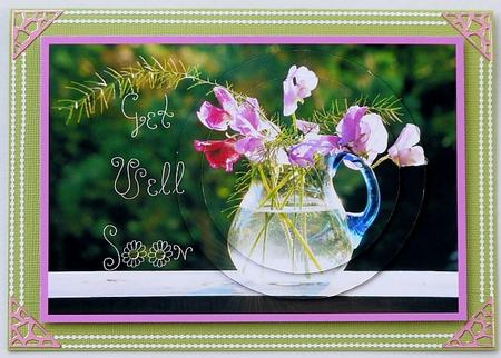 Sweet Peas Get Well Soon by Margaret Dittmann