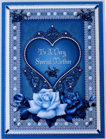 Special Mother Roses and Lace with Decoupage by Margaret Dittmann
