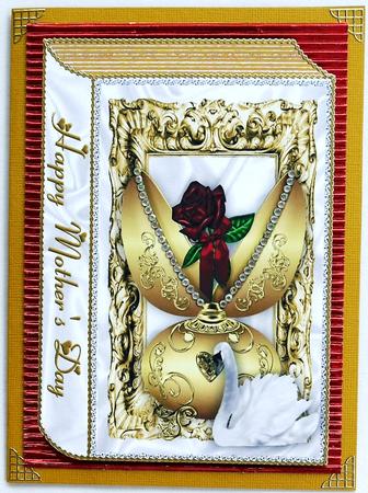 Gold Rose in Porcelyn Egg with Swan for Mum A4 Book by Margaret Dittmann