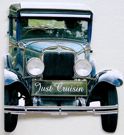 Vintage Car Shaped Card by Margaret Dittmann
