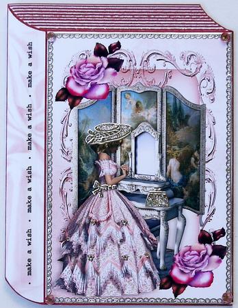 Pretty in Pink with Vanity Dressing Table Folded Book by Margaret Dittmann