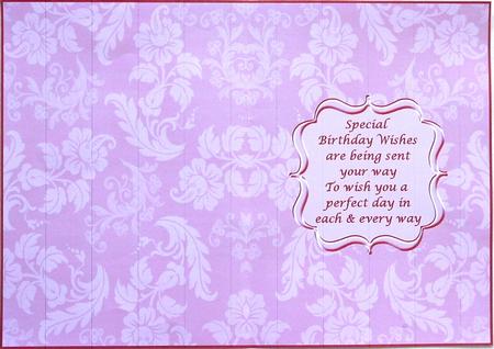 Antique Red Patterned Birthday Insert by Margaret Dittmann