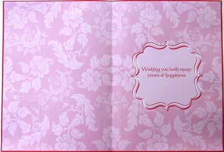 Antique Red Patterned Birthday Insert 1 by Margaret Dittmann