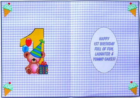 Happy 1st Birthday Insert1 by Margaret Dittmann