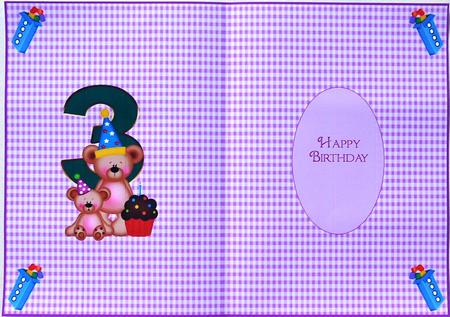 Happy 3rd Birthday Insert 1 by Margaret Dittmann