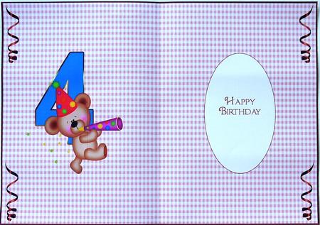 Happy 4th Birthday Insert1 by Margaret Dittmann