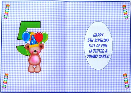 Happy 5th Birthday Insert by Margaret Dittmann