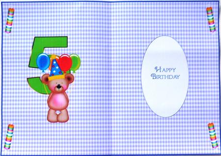 Happy 5th Birthday Insert1 by Margaret Dittmann