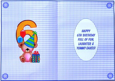 Happy 6th Birthday Insert by Margaret Dittmann