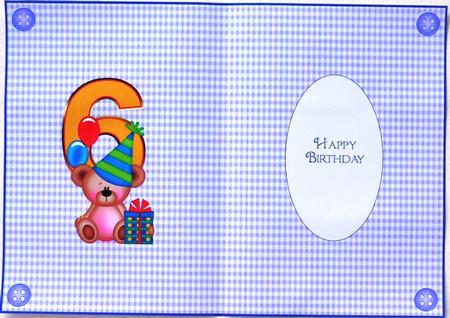 Happy 6th Birthday Insert1 by Margaret Dittmann
