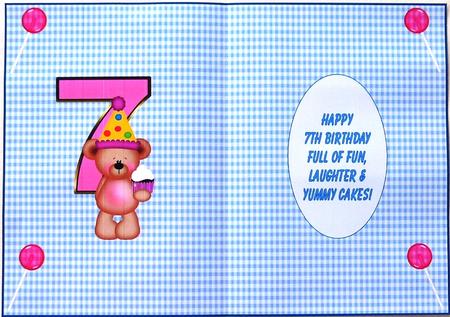 Happy 7th Birthday Insert by Margaret Dittmann