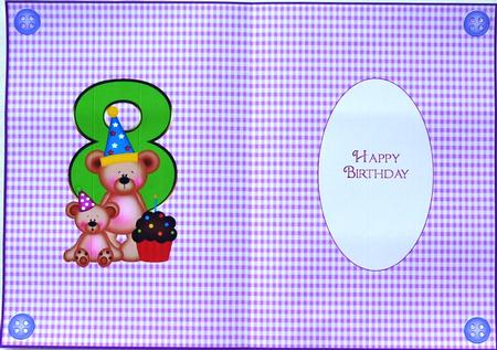 Happy 8th Birthday Insert1 by Margaret Dittmann