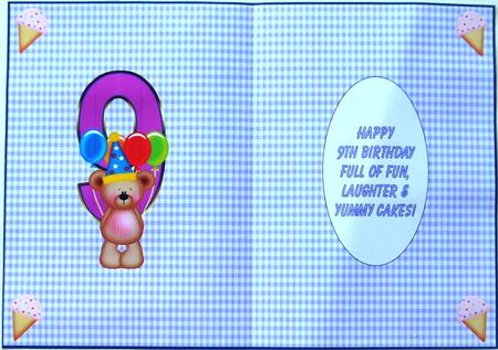 Happy 9th Birthday Insert by Margaret Dittmann