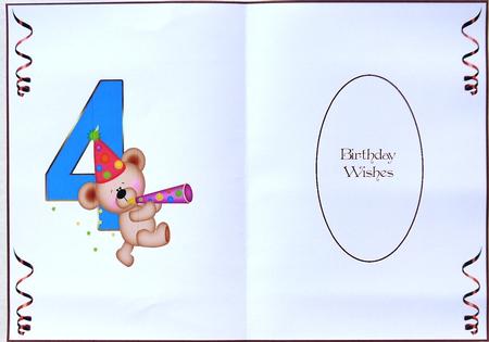 4th Birthday Card Making Insert1 by Margaret Dittmann
