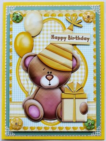 Lovely A5 Teddys Birthday by Margaret Dittmann