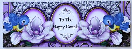 Lilac Magnolia Birds Happy Couple Large Dl Card Kit by Margaret Dittmann