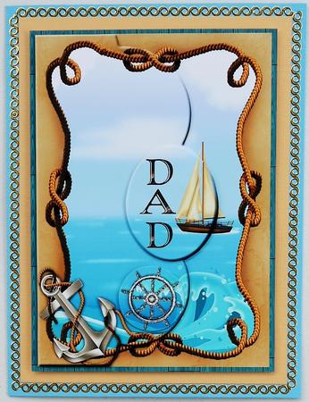 Dad/ Fathers Day Scalloped Topper &3D by Margaret Dittmann