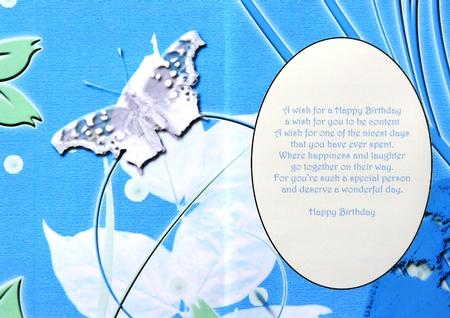 Pale Blue Floral Butterfly Insert 1 by Margaret Dittmann