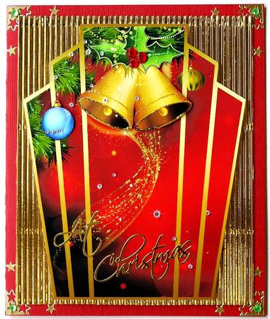 A4 Art Deco Bells & Holly by Margaret Dittmann