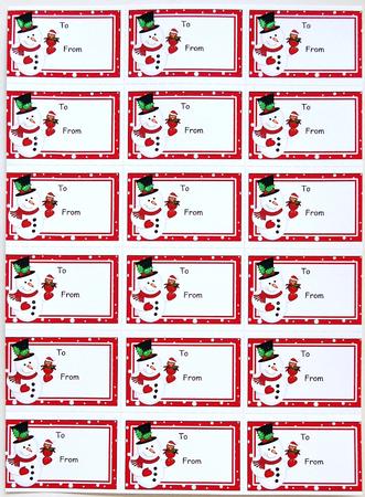 Snowman Christmas Gift Tags by Margaret Dittmann