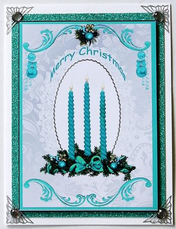 Christmas Lights Turquise by Margaret Dittmann