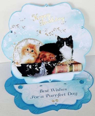 Aren't We Cute? Kittens Easel Card by Margaret Dittmann