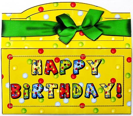Green Bow Birthday Money Gift Envy by Margaret Dittmann