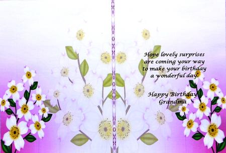Pretty Floral Grandma Insert by Margaret Dittmann