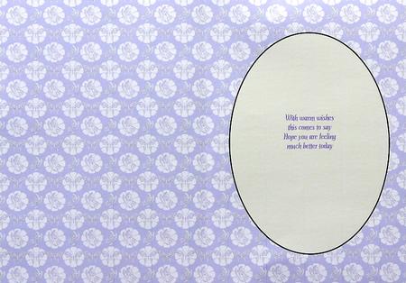 Purple Floral Butterfly Insert by Margaret Dittmann